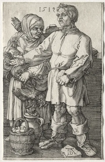 Le paysan et sa femme au marché