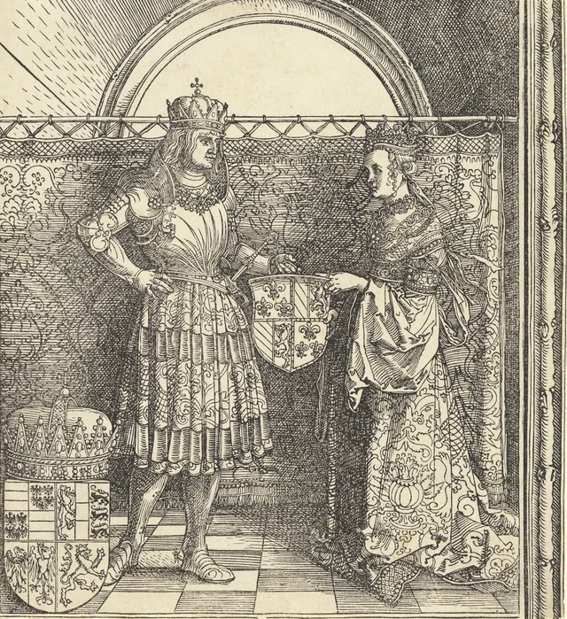Les Fiançailles de Maximilien avec Marie de Bourgogne, Albrecht Dürer