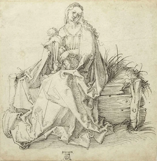 Madonna auf der Rasenbank