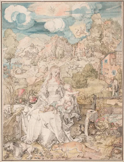 La Vierge entourée d'animaux