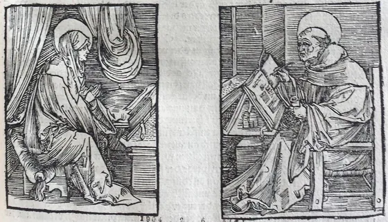 Pierre d'Alvastra avec sainte Brigitte (feuillet 5)