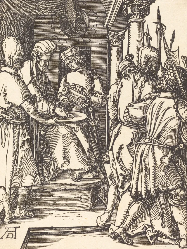 Pilate se lavant les mains, Albrecht Dürer