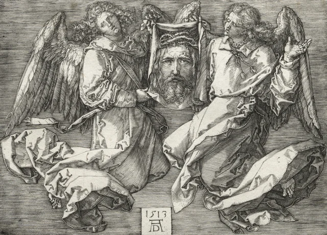 Sudario sostenido por dos ángeles, Albrecht Dürer