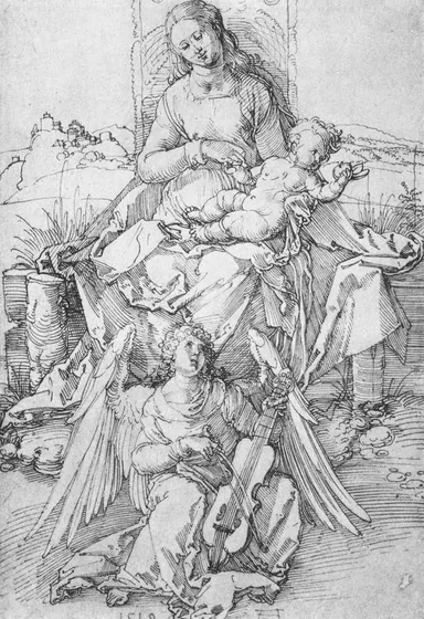 The Madonna and Child with a Music-making Angel