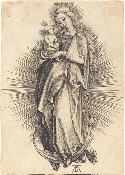 Vierge à l'Enfant sur un croissant de Lune