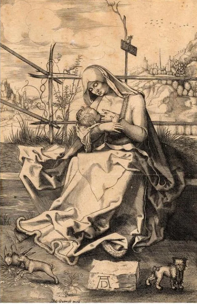 La Virgen amamantando al Niño