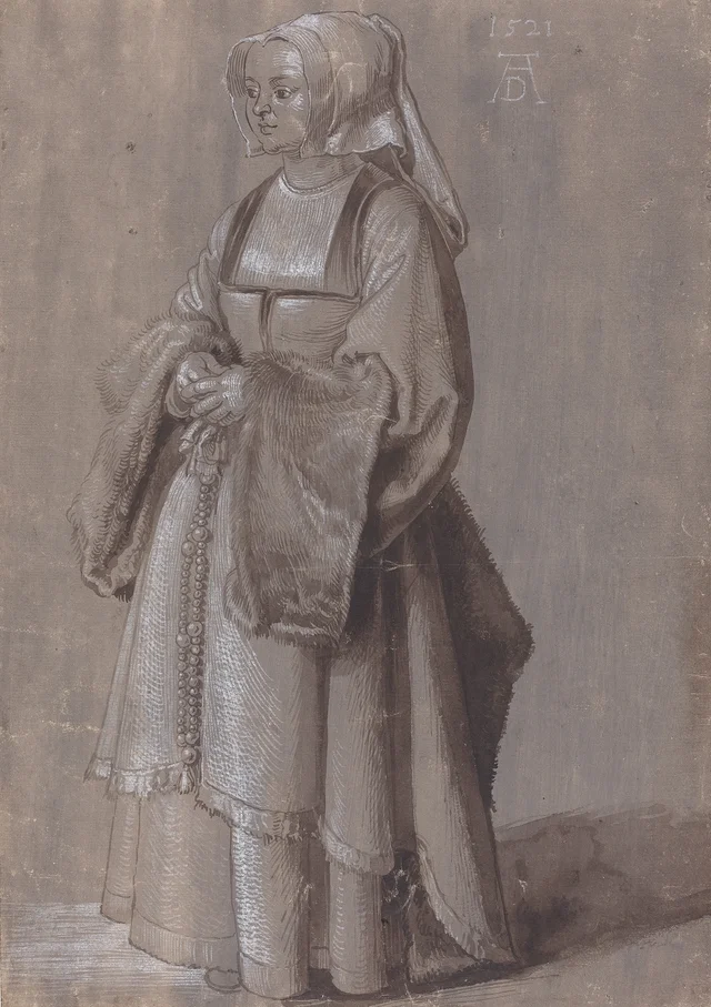 Joven con traje neerlandés, Albrecht Dürer