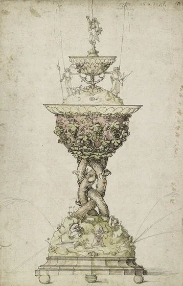 Dessin pour une fontaine de table