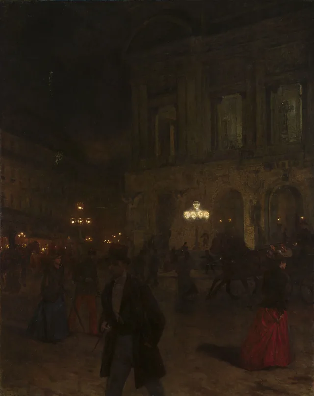 A Ópera de Paris à noite, Aleksander Gierymski