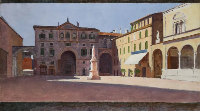 A Piazza Dante em Verona, Aleksander Gierymski