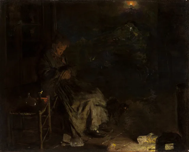 Velha velando um morto I, Aleksander Gierymski