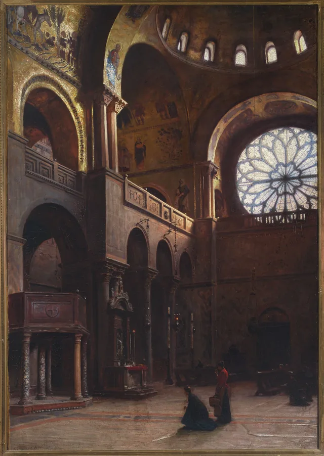 Interior da basílica de São Marcos em Veneza, Aleksander Gierymski