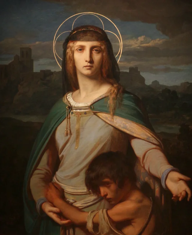 Sainte Monique dans un paysage