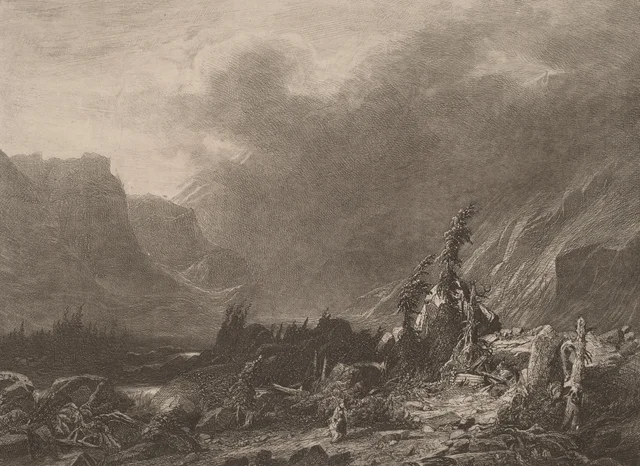 Tormenta en la montaña, Alexandre Calame