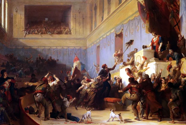 Boissy d'Anglas Saluting the Head of the Deputy Féraud, 1 Prairial Year III (20 May 1795), Alexandre-Évariste Fragonard