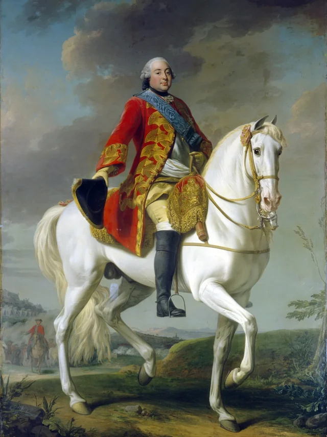 Luis Felipe, duque de Orleans, saludando a su ejército en el campo de batalla, Alexandre Roslin