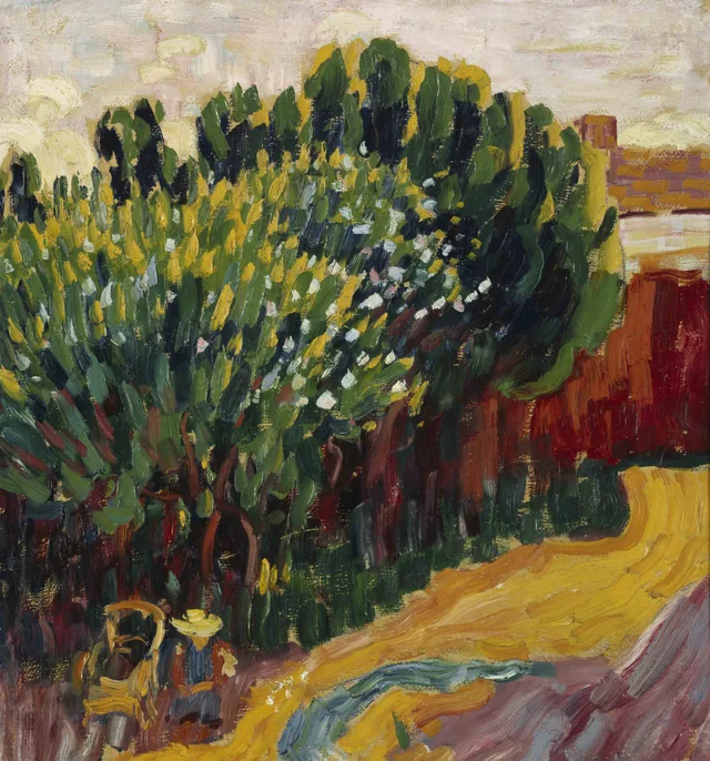 Paisagem de Carantec com mulher, Alexej von Jawlensky