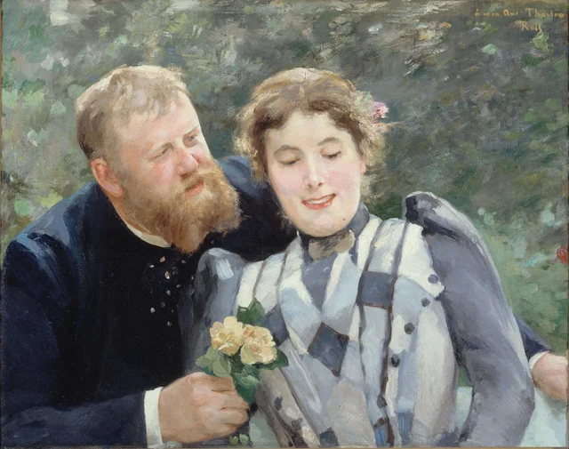 Retrato de Thaulow y su esposa