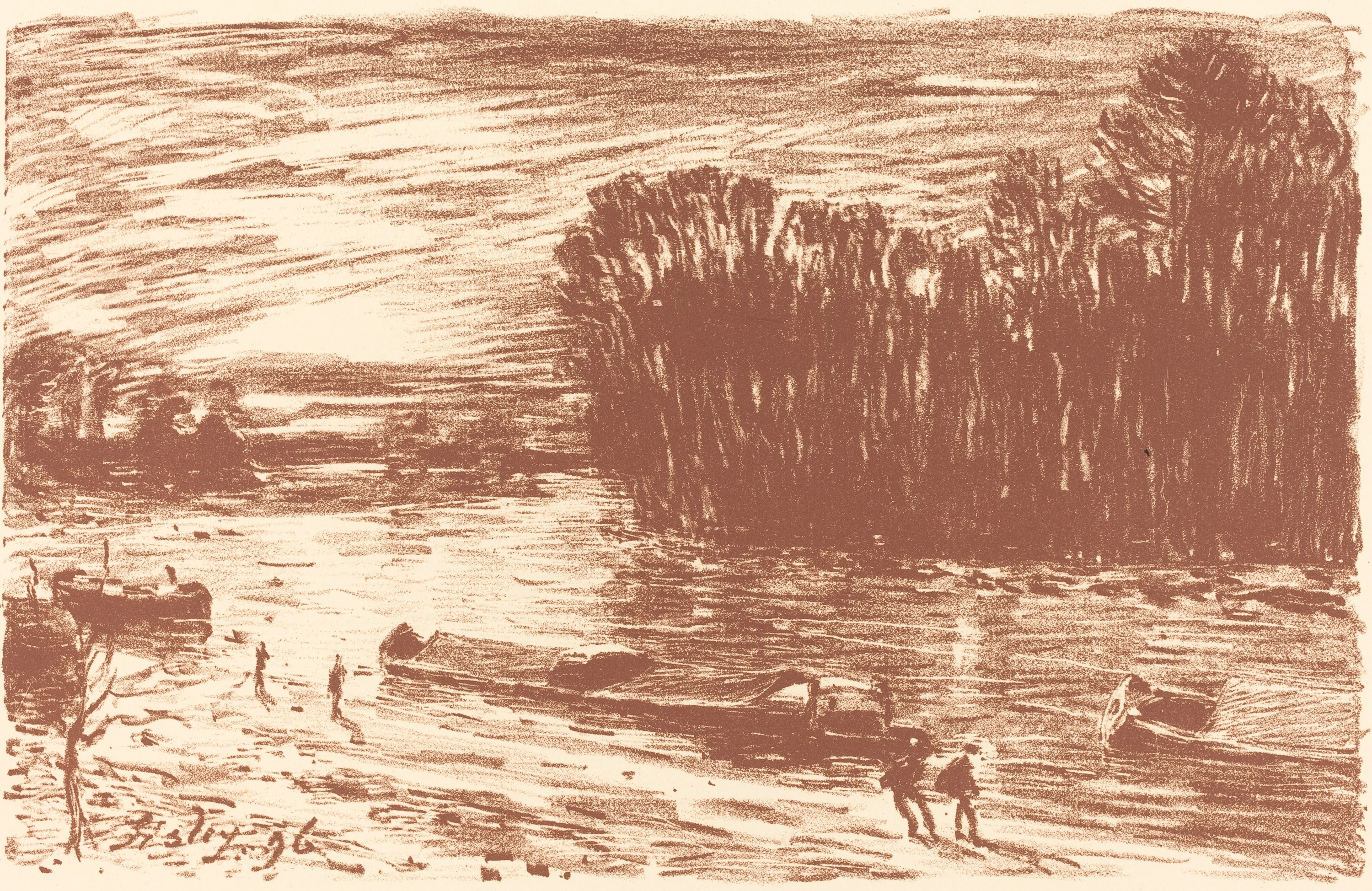 Banks of the Loing near Saint-Mammes (Bords du Loing, pres Saint-Mammes), Alfred Sisley