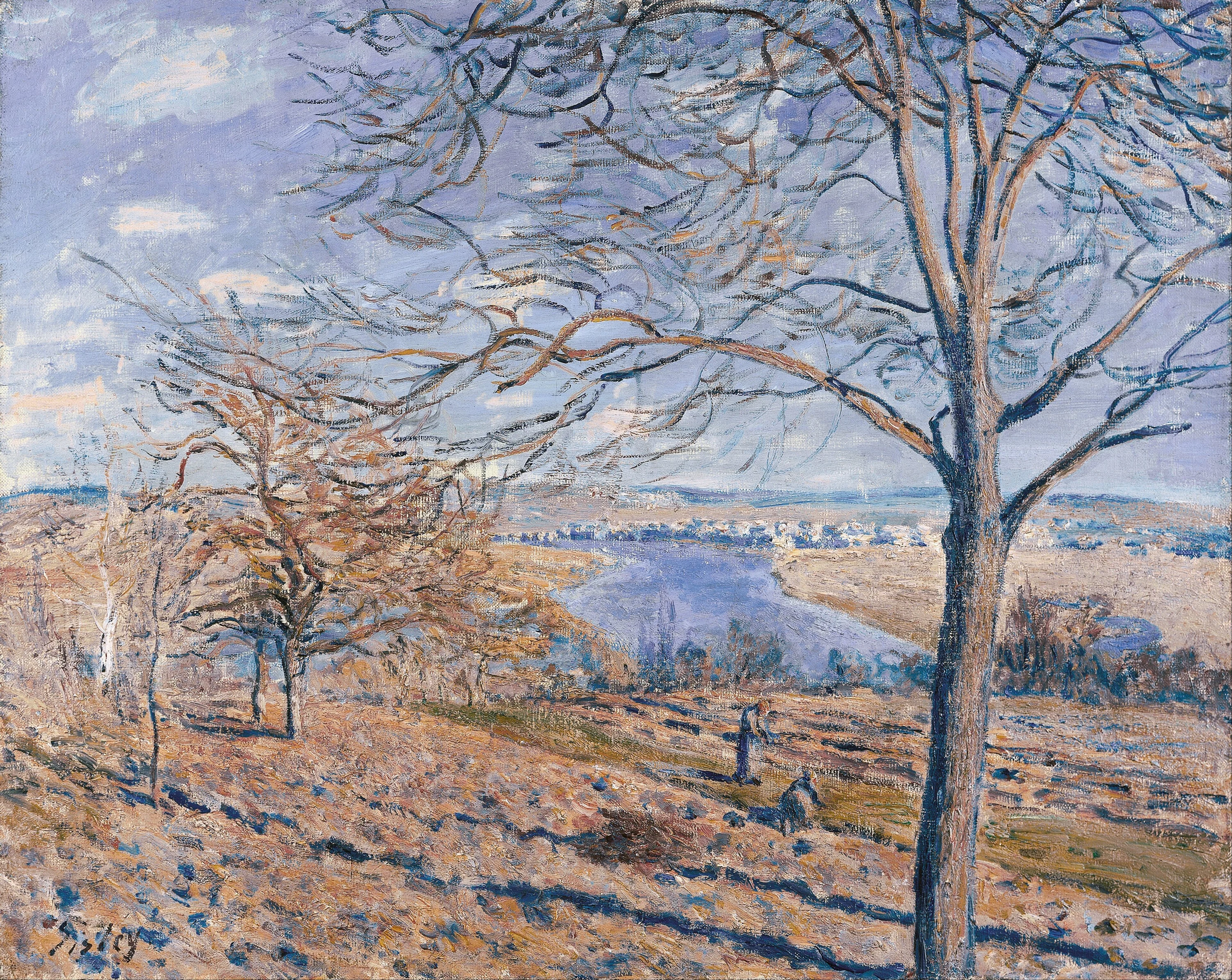 Bord du Loing, effet d'automne, Alfred Sisley