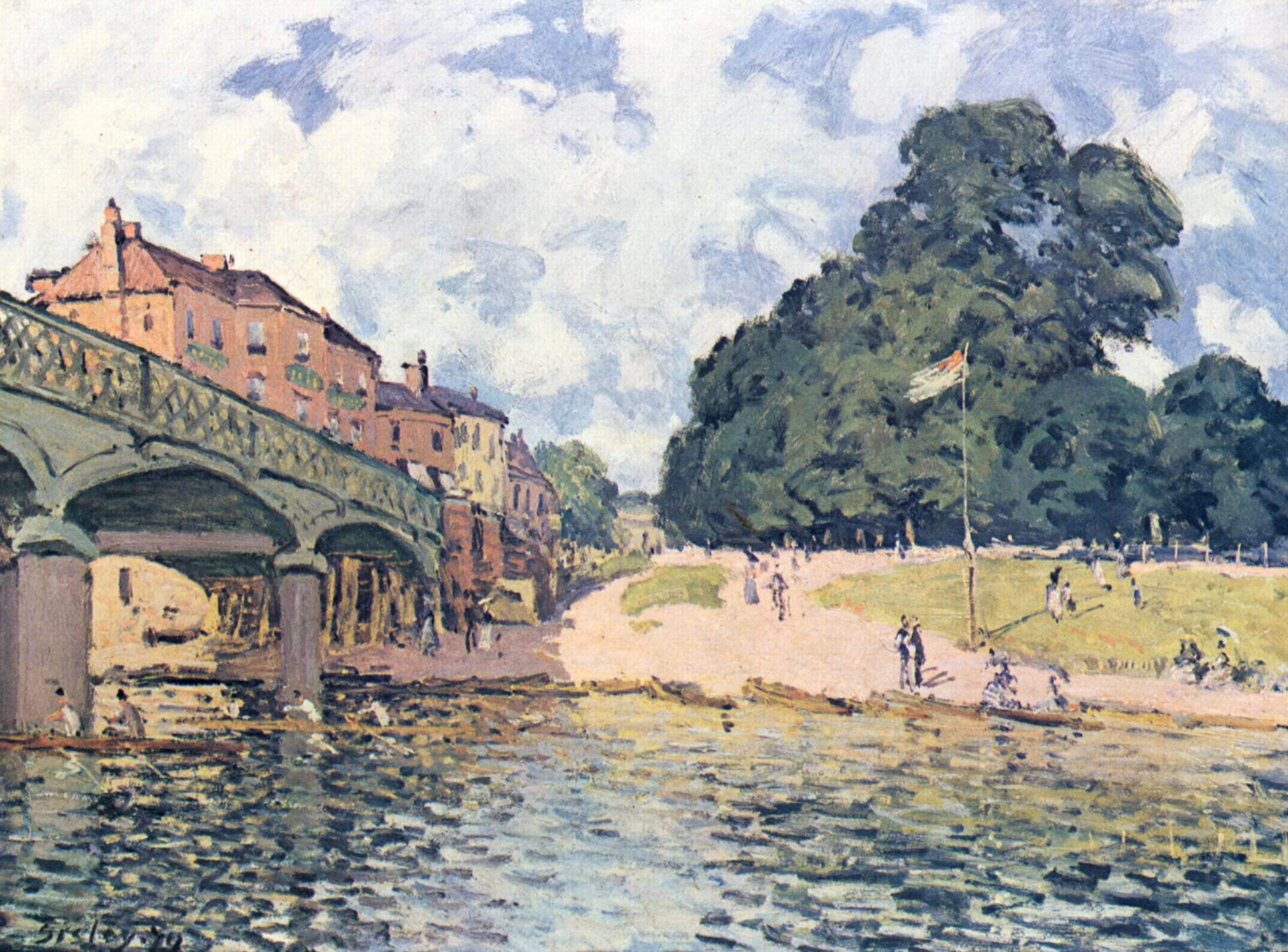 Le pont de Hampton Court, Alfred Sisley