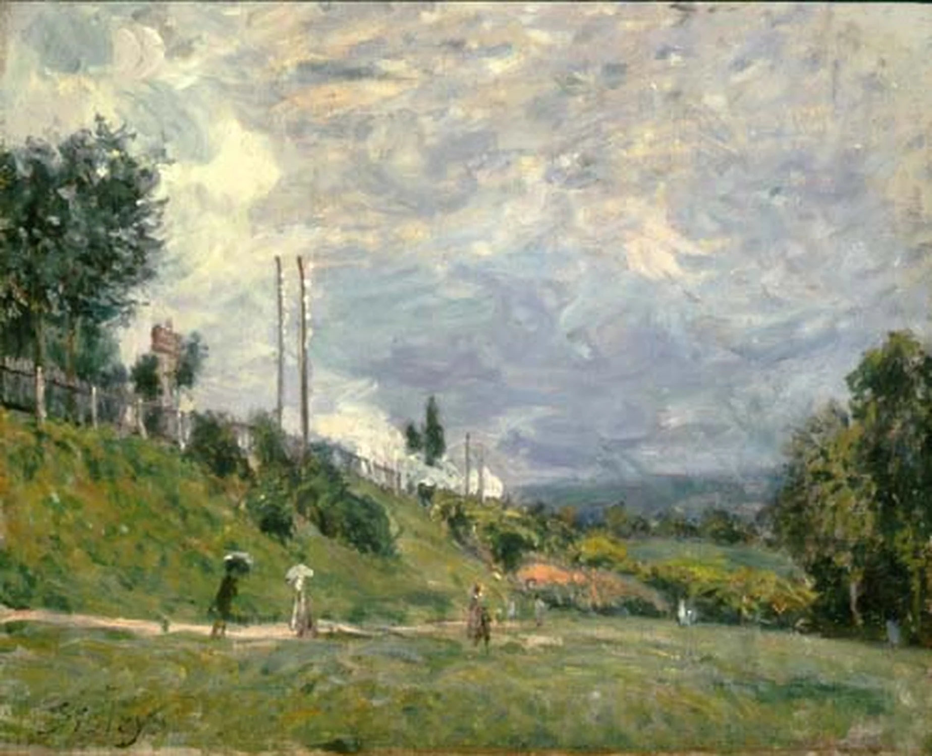 Le talus de chemin de fer à Sèvres, Alfred Sisley