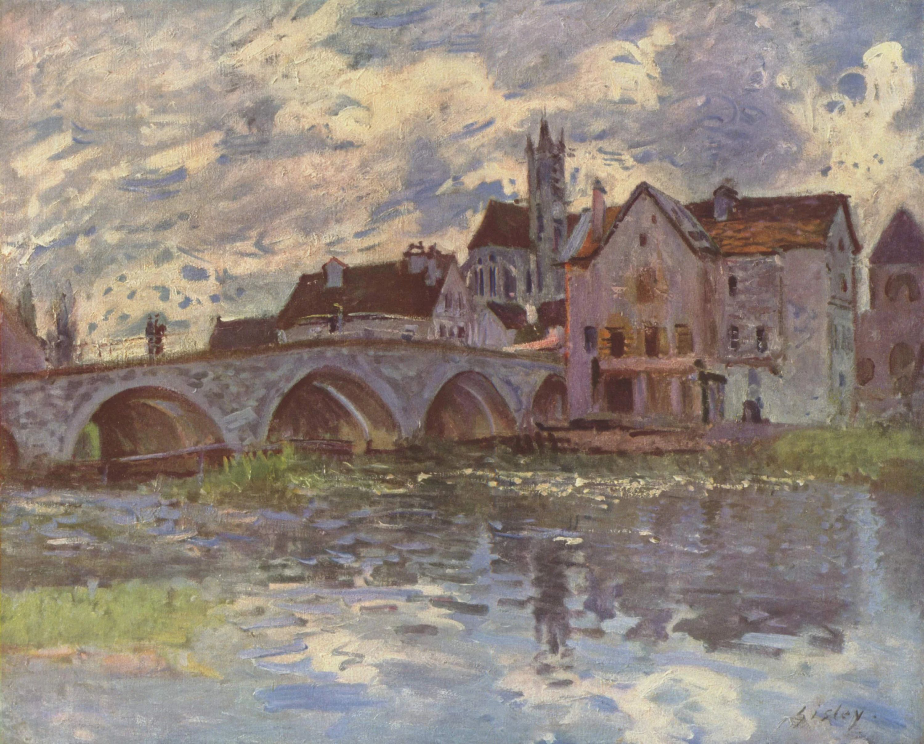Pont de Moret, effet d'orage, Alfred Sisley