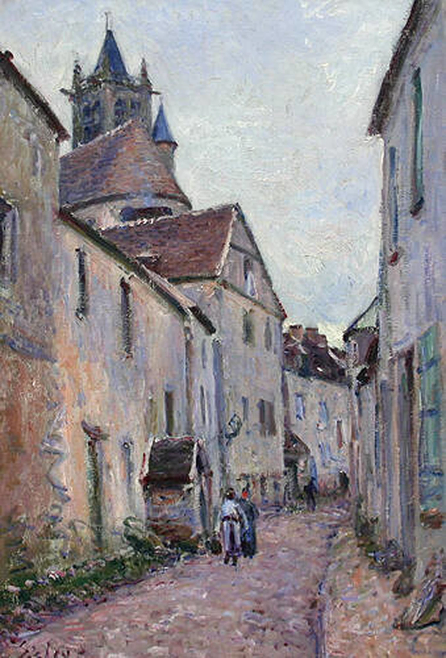 Rue de la tannerie à Moret-sur-Loing, Alfred Sisley