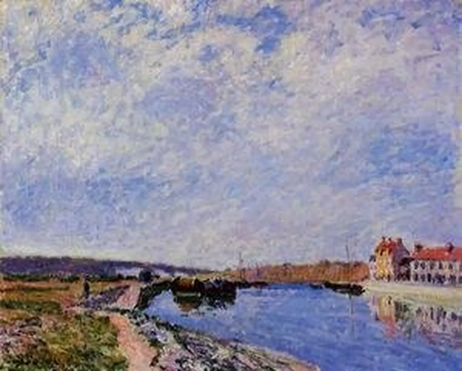Barges à Saint-Mammès, Alfred Sisley
