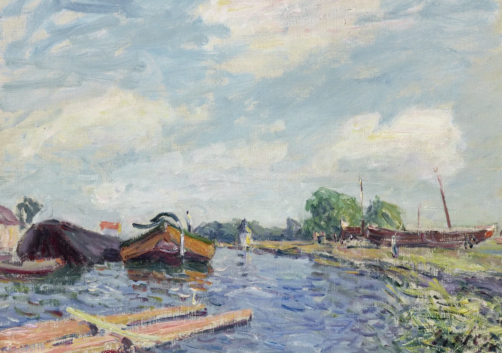 Canal du Loing à Saint-Mammès, Alfred Sisley