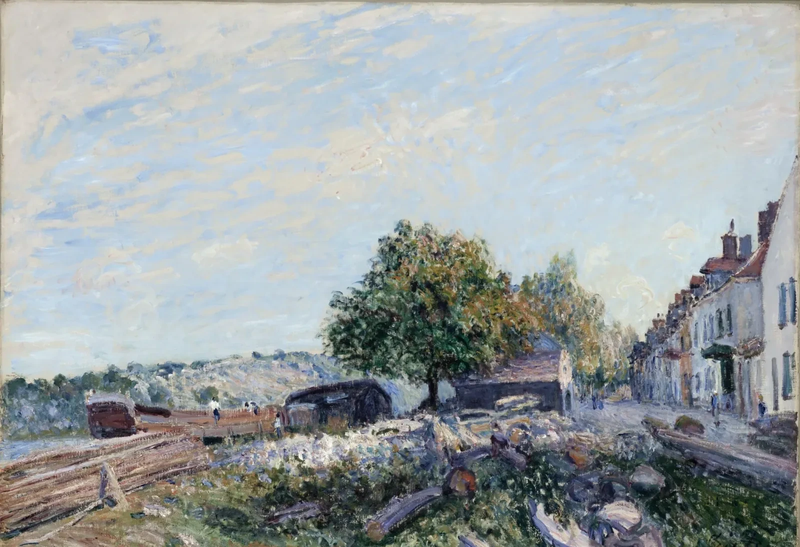 Chantier à Saint-Mammès, le matin, Alfred Sisley
