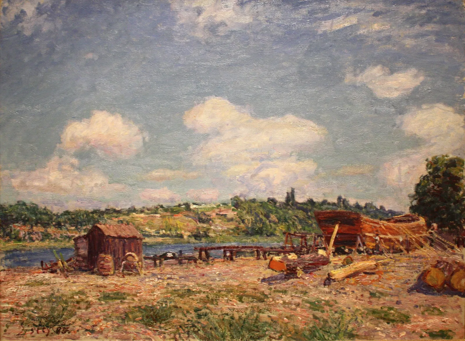 Chantier naval à Saint-Mammès, Alfred Sisley