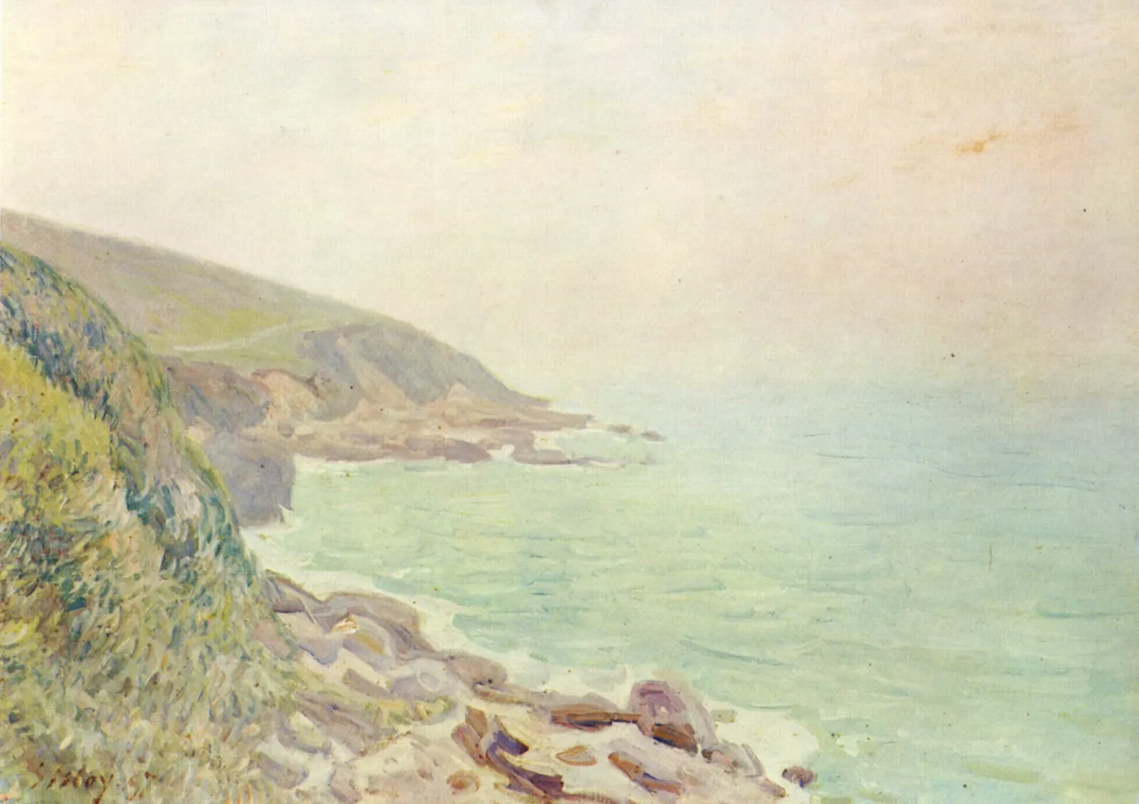 Côtes du Pays de Galles dans la brume, Alfred Sisley