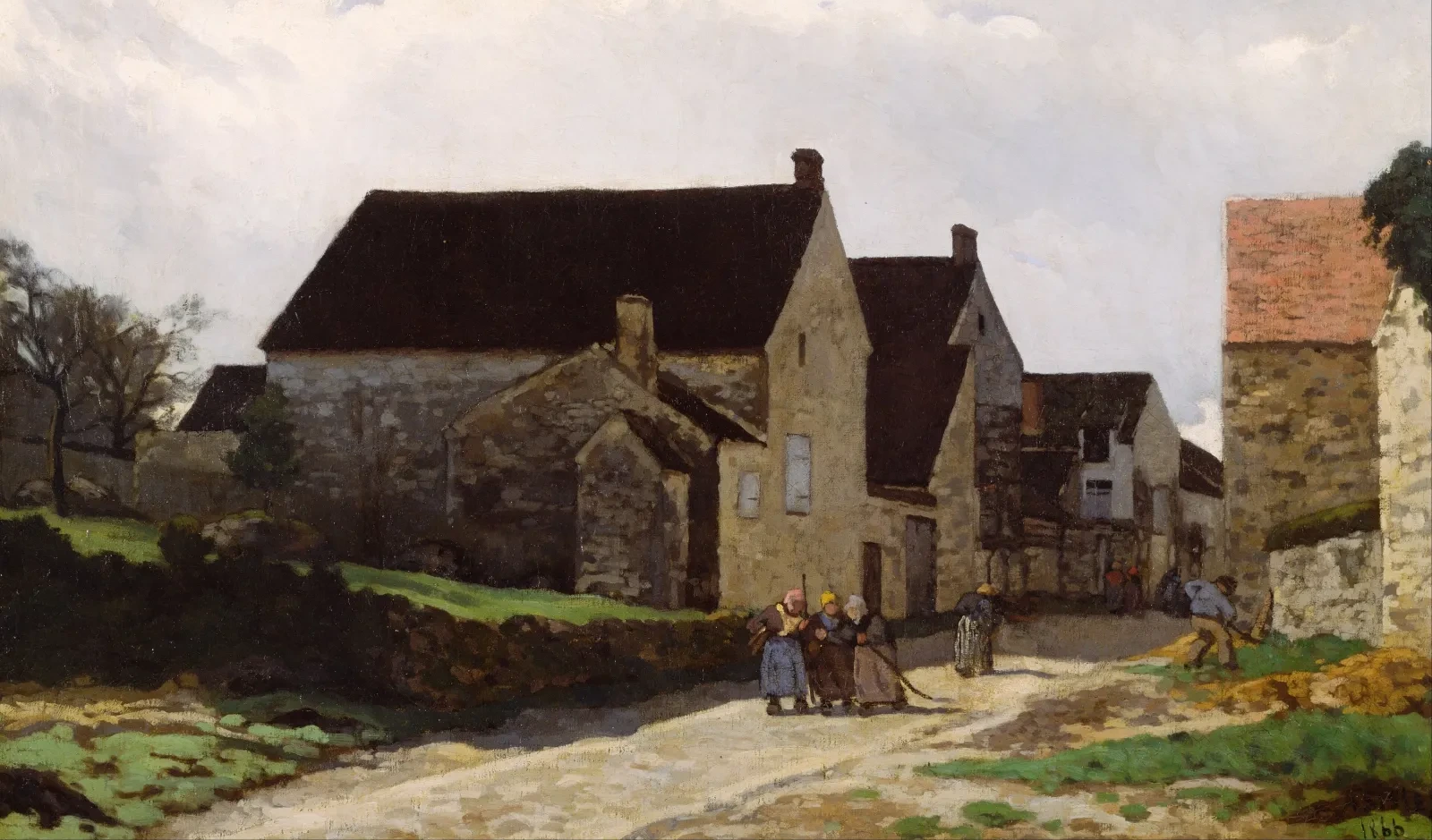 Femmes allant au bois, paysage, Alfred Sisley