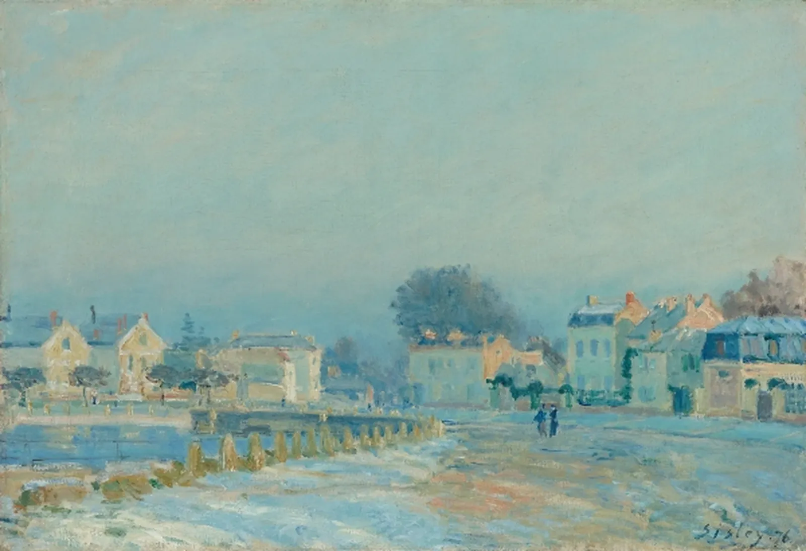 L'Abreuvoir à Marly-Le-Roi, gelée blanche, Alfred Sisley