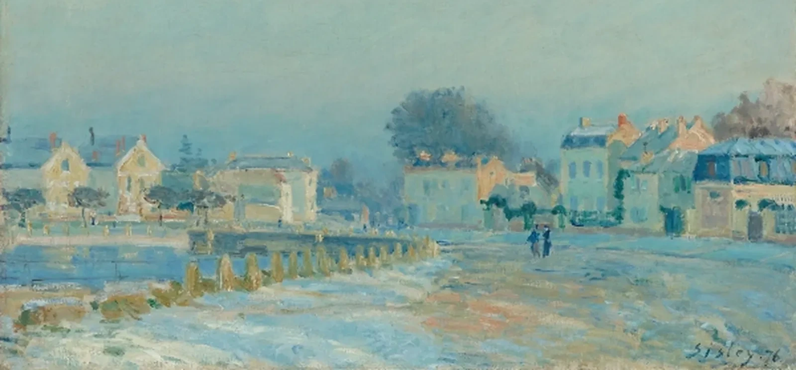 L'Abreuvoir à Marly-Le-Roi, gelée blanche, Alfred Sisley