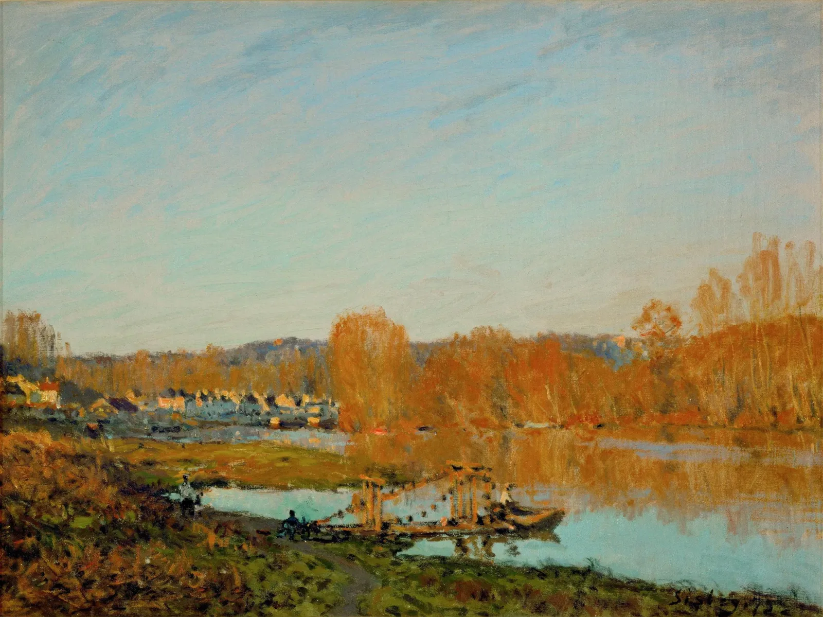 L'Automne: Bord de la Seine près de Bougival, Alfred Sisley