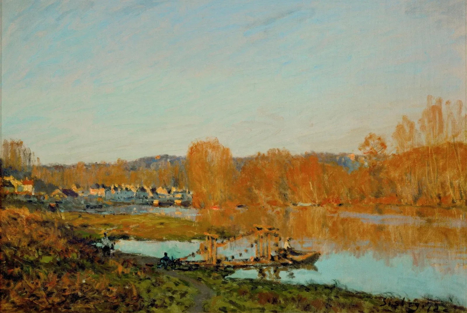 L'Automne: Bord de la Seine près de Bougival, Alfred Sisley