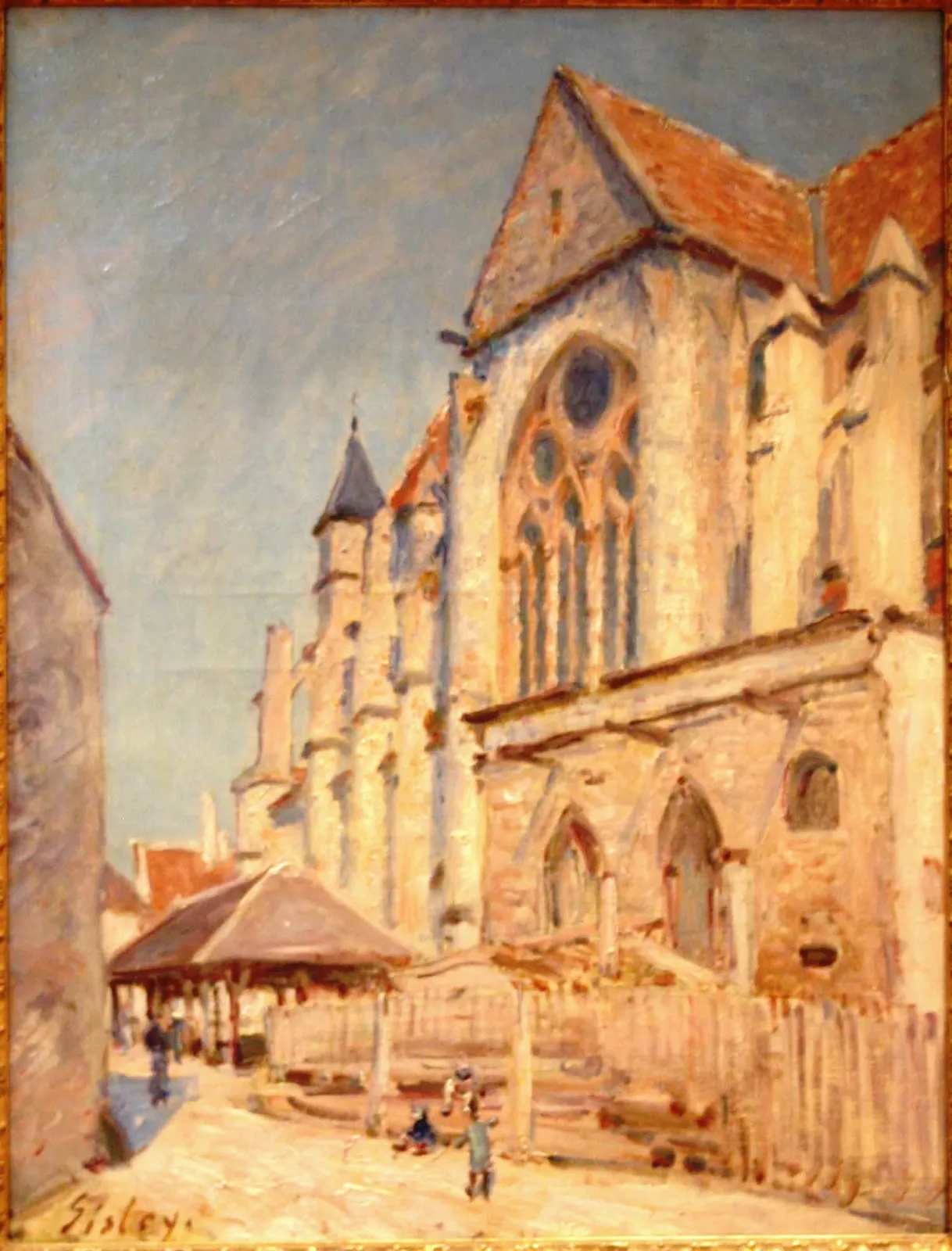 L’Église de Moret et le vieux marché, Alfred Sisley