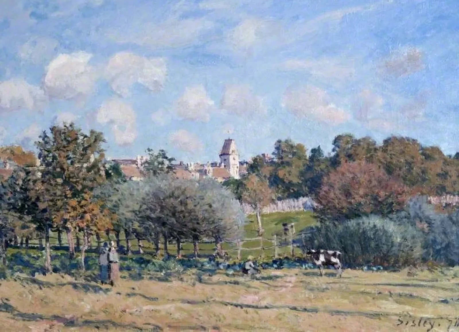L'Église de Noisy-le-Roi, effet d'automne, Alfred Sisley