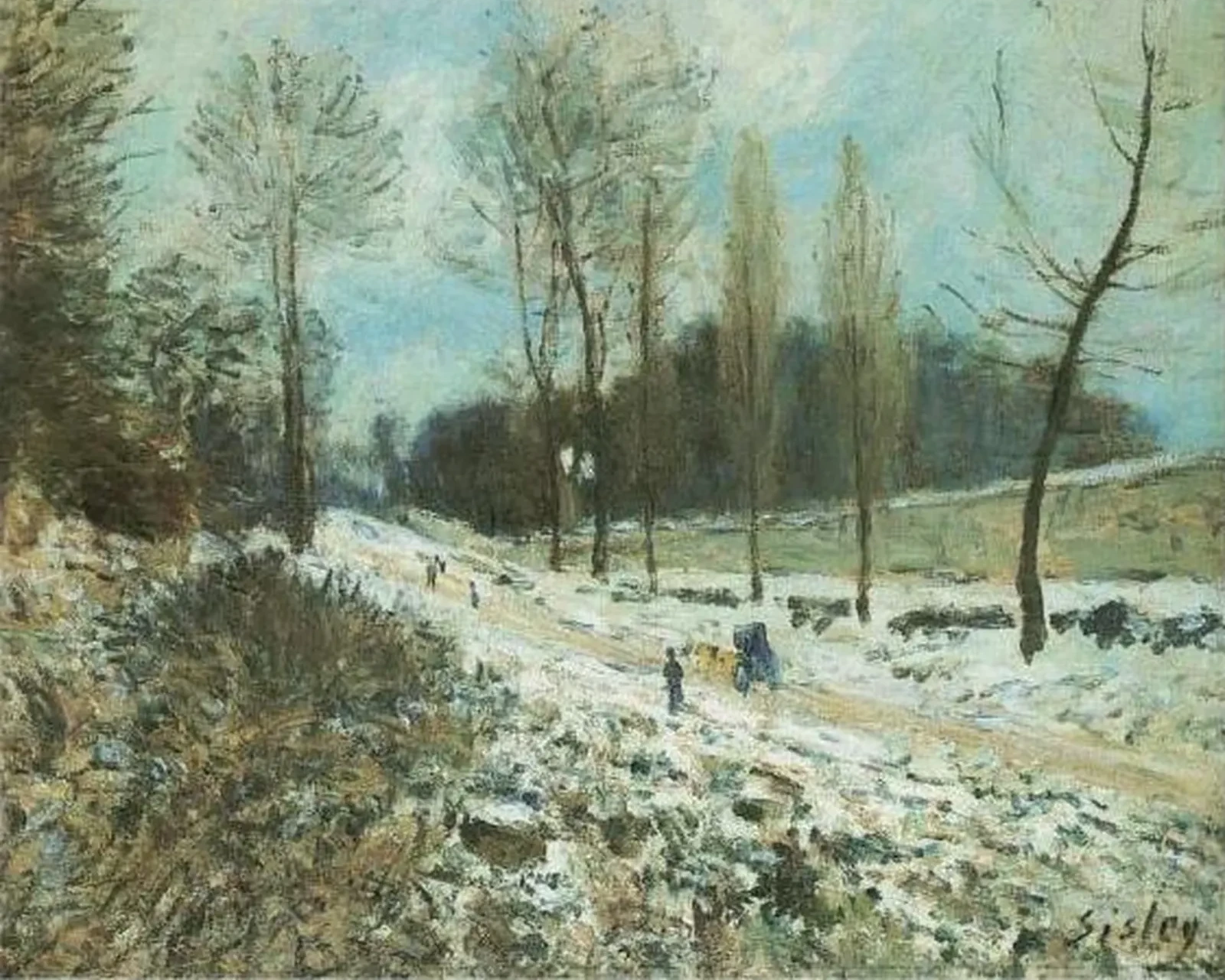 La Côte du Cœur-Volant à Marly sous la neige, Alfred Sisley