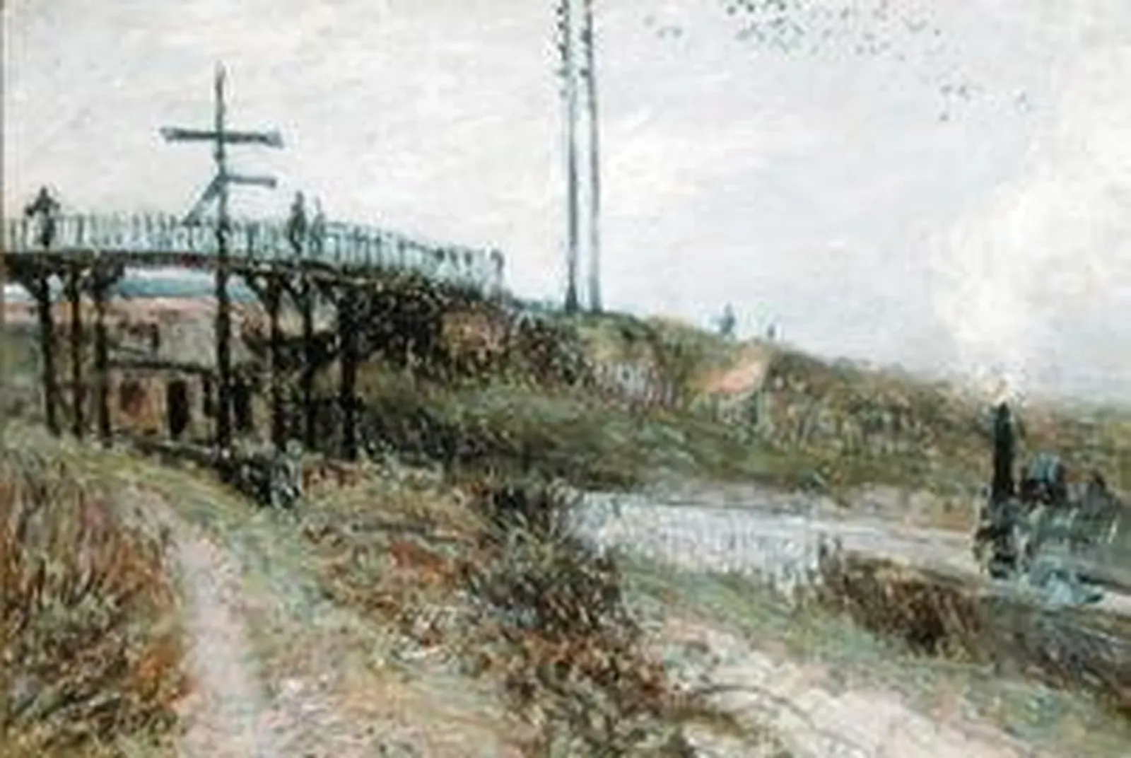 La Passerelle du Chemin de Fer à Sèvres, Alfred Sisley