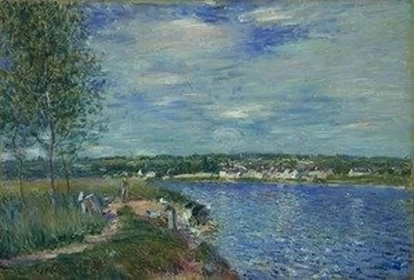 Laveuses, près de Champagne, Alfred Sisley