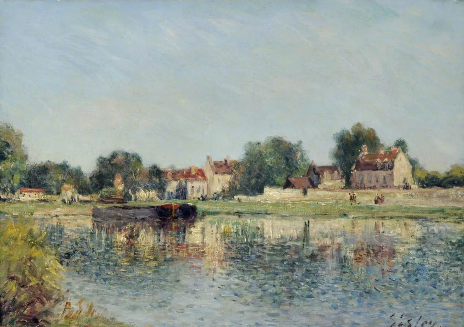 Le barrage à Saint-Mammes, France, Alfred Sisley