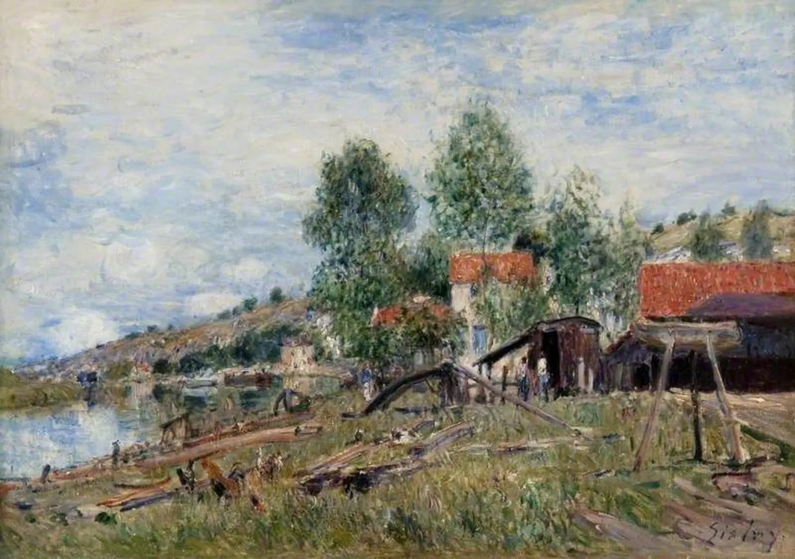 Le chantier à Saint-Mammès, Alfred Sisley