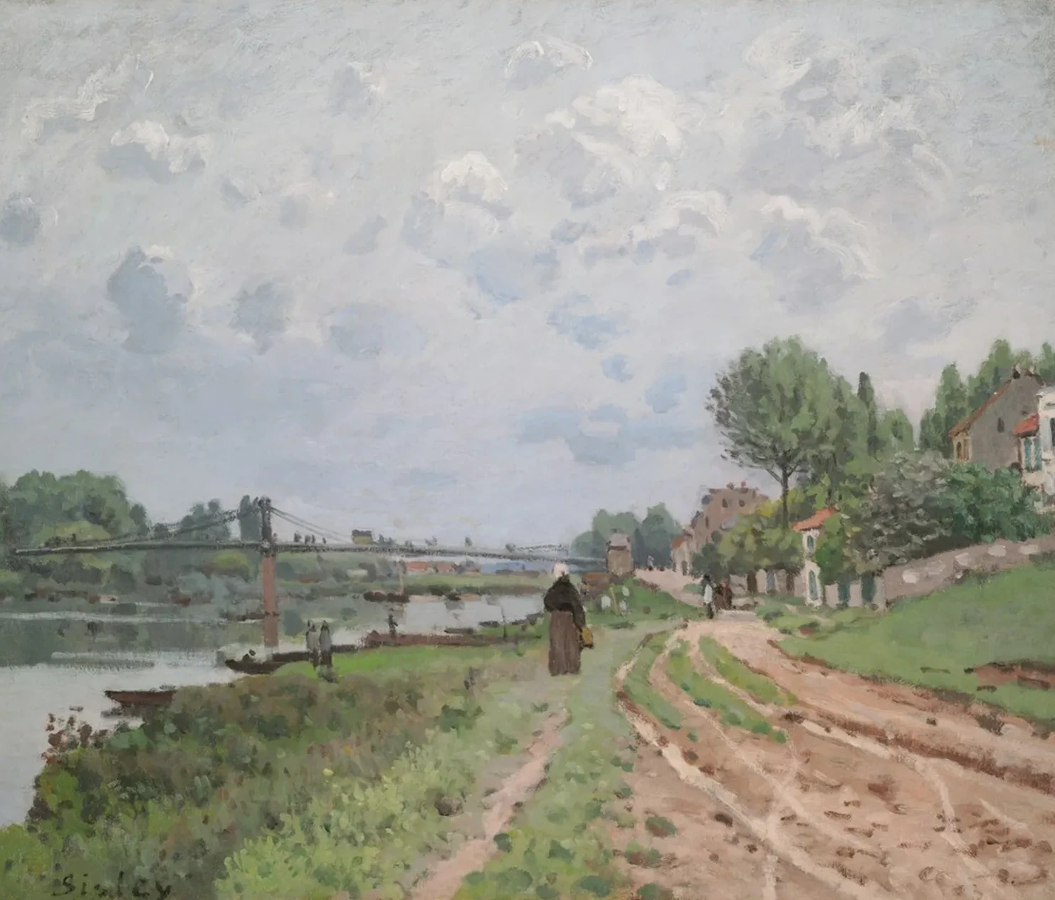 Le Pont de Villeneuve-la-Garenne, Alfred Sisley