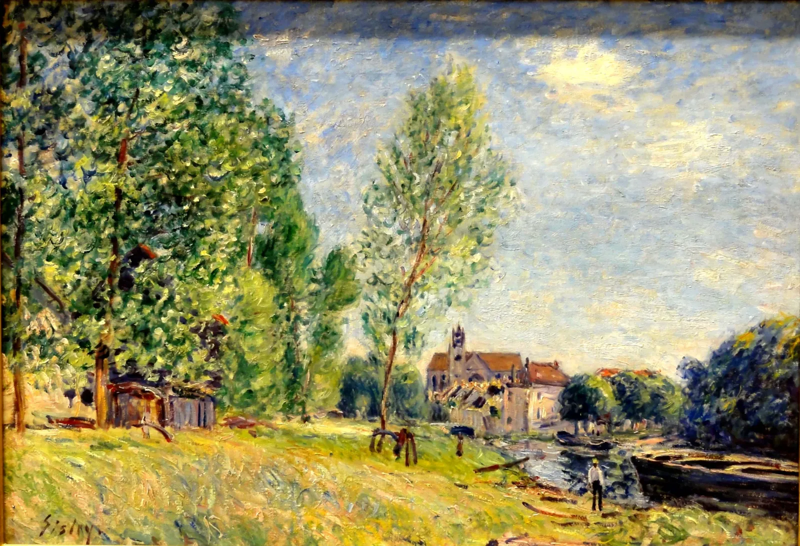 Moret, le chantier naval à Matrat, Alfred Sisley