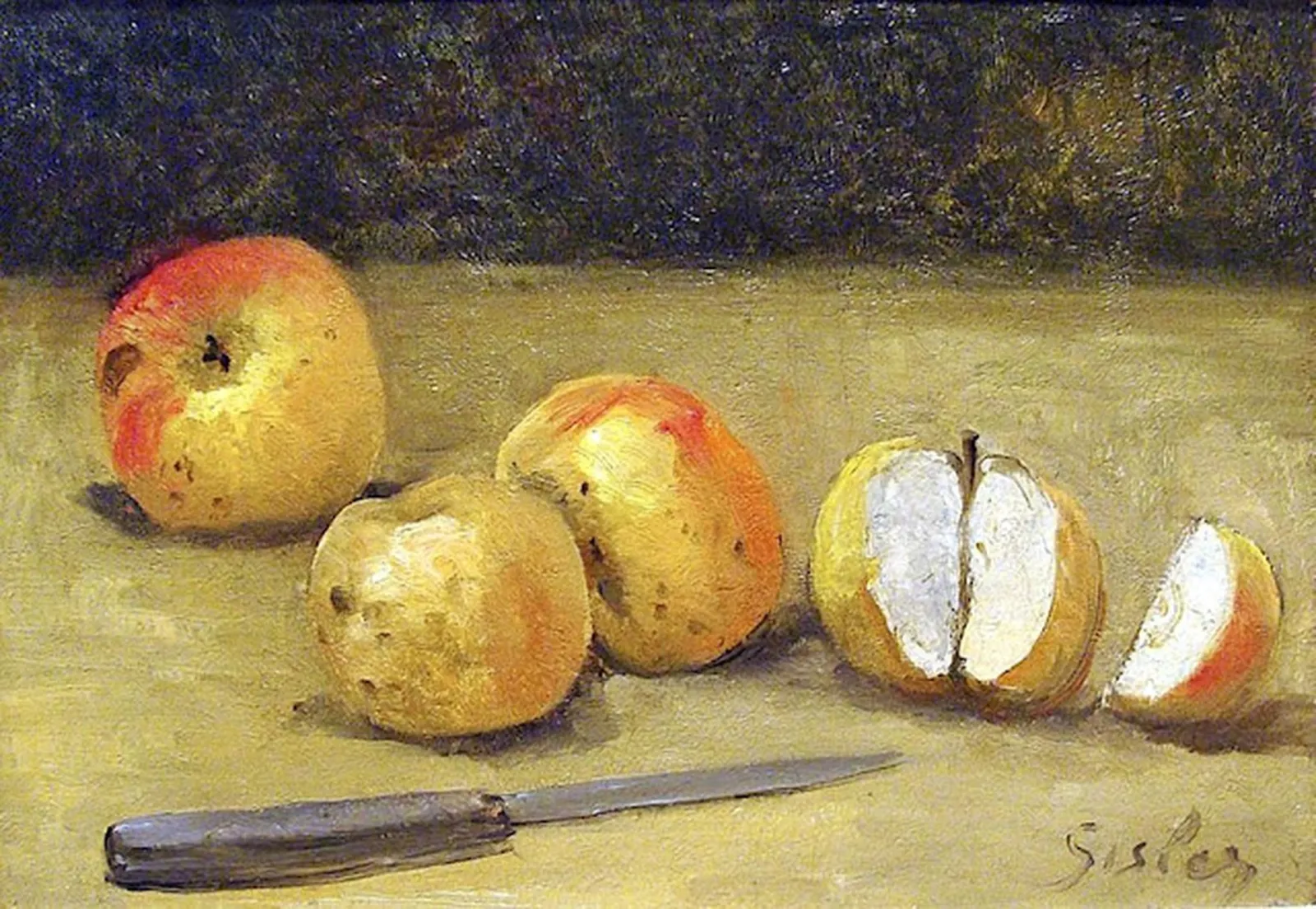 Nature morte aux pommes, 1868, Alfred Sisley