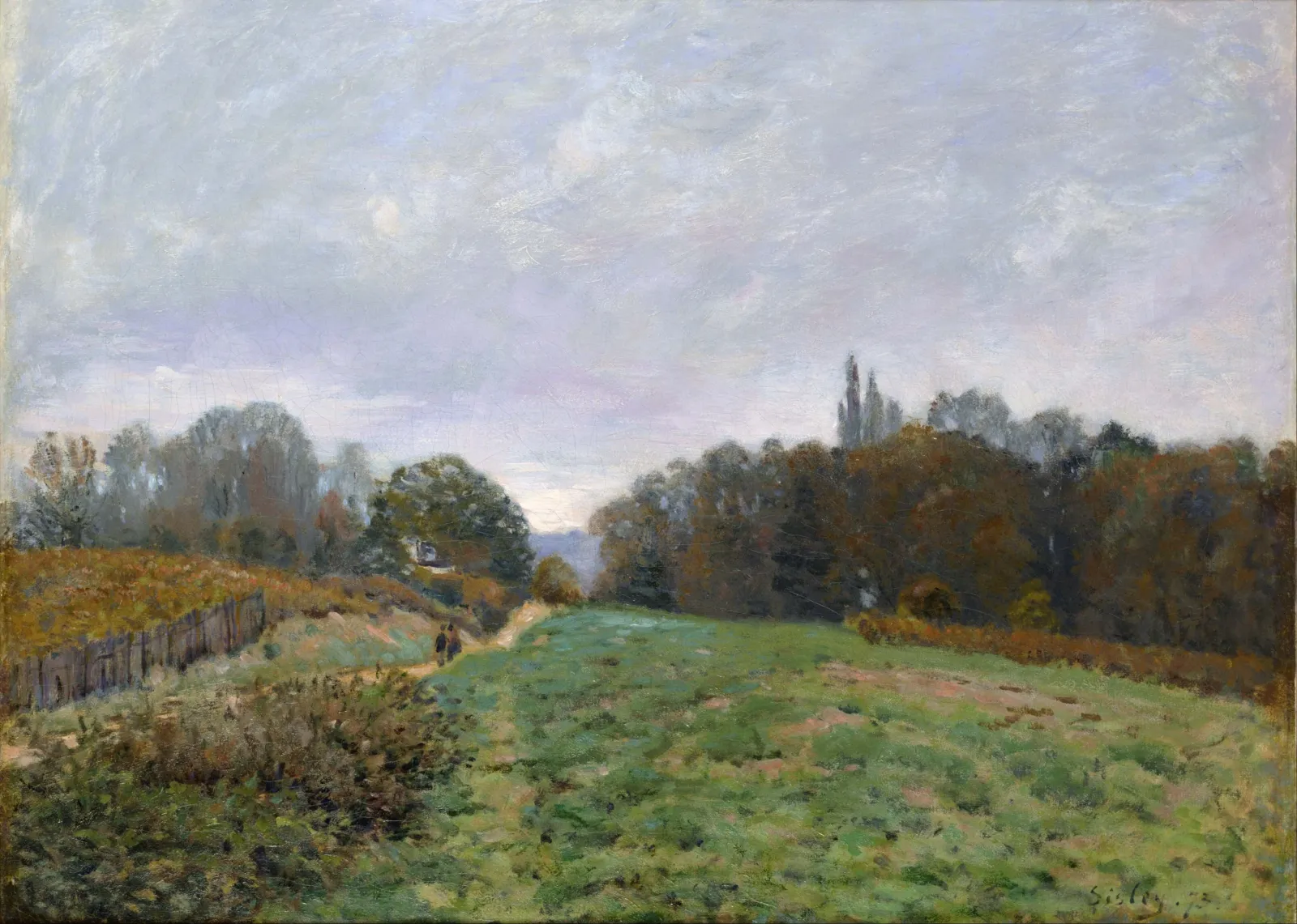 Paysage à Louveciennes, Alfred Sisley