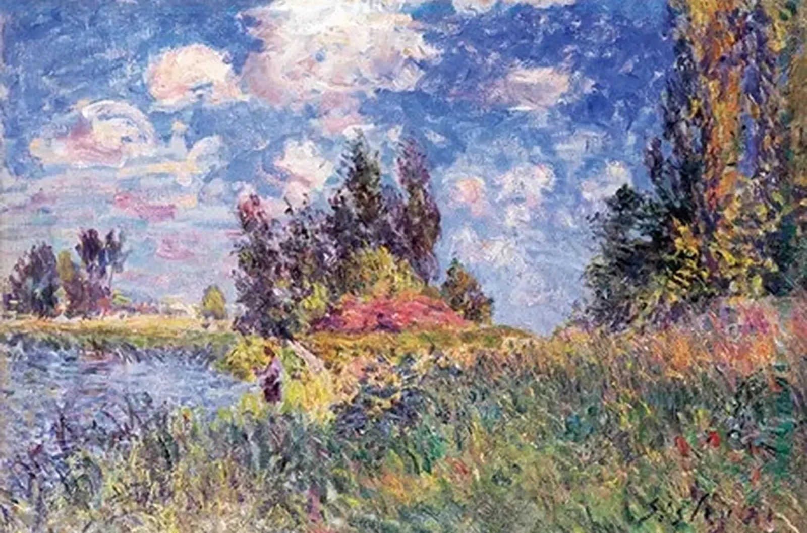 Paysage au bord du Loing à saint-Mammès, Alfred Sisley